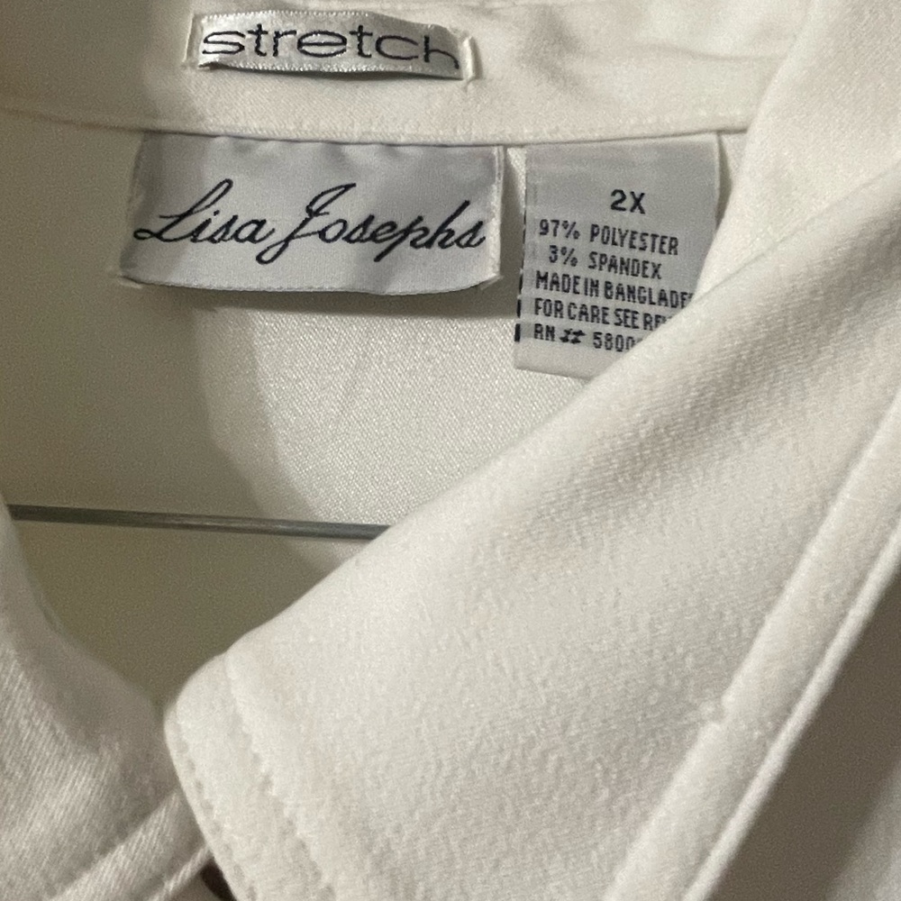 Lisa Joseph stretch button down dress top - Picture 2 of 6